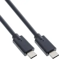 InLine USB 3.2 Gen.2x2 Kabel, USB-C Stecker/Stecker, schwarz, 2m, 2 m, USB C, USB C, USB 3.2 Gen 2 (3.1 Gen 2), 20 Gbit/s, Schwarz