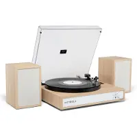 Victrola Harmony- Bluetooth -Plattenspieler mit Lautsprechern Natur
