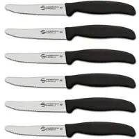 Sanelli Ambrogio Supra - Packung mit 6 halbgezahnten Tafelmessern 11 cm