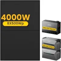 Anker 2x Solarbank 3 E2700 Pro mit Power Dock Multisystem, mit 8 x 500 Bifaziale Solarmodule, by Powerness - ohne Smart Meter / Standardversand
