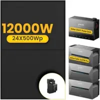 Anker 3x Solarbank 3 E2700 Pro mit Power Dock Multisystem, mit 24 x 500 Bifaziale Solarmodule, by Powerness - ohne Smart Meter / Standardversand
