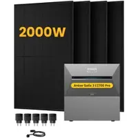 Anker SOLIX Solarbank 3 E2700 Pro, mit 4 x 500 Bifaziale Solarmodule.by Powerness - 5.4kWh / 5 x Smart Plug / Standardversand