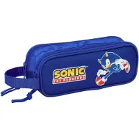 Sonic 21x8x6 Cm Double Mäppchen Blau Mann Blau One Size