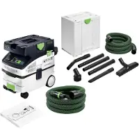 Festool CTM MIDI I CLEANTEC Absaugmobil 1200 Watt 15 l Staubkl. M + RS-HW D 36-Plus Handwerker Reinigungsset