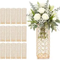 Vevor 16 Stk. Hochzeitsvasen Tafelaufsatz Blumenvasen für Hochzeit 26 cm Hoch