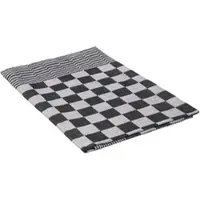 LTITEX Abwaschtuch 65x65 cm 100% Baumwolle. Scharz kariertes. 6er Set -