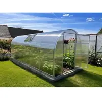 Garten Dream Polycarbonat-Gewächshaus "MINI" 2x6m aus Stahl, mit 4mm Polycarbonat
