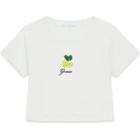 GUESS Mädchen Crop T-Shirt Pure White