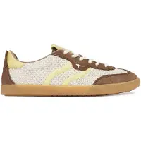 Tamaris Sneaker , Damen, Gr. 37, braun (braun kombiniert), Leder, Lederimitat, Textil, kontrastfarbene Details, Schuhe Sneaker, Freizeitschuh, Halbschuh, Schnürschuh im modischen Retro-Look