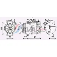 Ava Cooling Kompressor, Klimaanlage MSAK710
