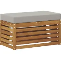 vidaXL Outdoor Hocker Bank Massivholz Akazie Natur
