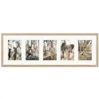 WANDStyle Galerierahmen G950 in Eiche-Optik 23 x 70 cm für 5 Bilder im Format 10 x 15 cm