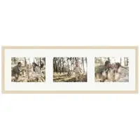 WANDStyle Galerierahmen G950 in Natur-Optik 23 x 70 cm für 3 Bilder im Format 13 x 18 cm