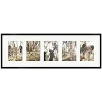WANDStyle Galerierahmen G950 in Schwarz 30 x 90 cm für 5 Bilder im Format 13 x 18 cm