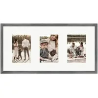 WANDStyle Galerierahmen G950 in Metall 25 x 50 cm für 3 Bilder im Format 10 x 15 cm