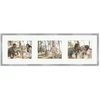 WANDStyle Galerierahmen G950 in Silber 25 x 80 cm für 3 Bilder im Format 15 x 20 cm