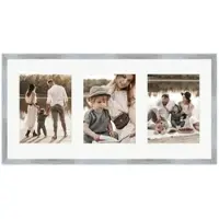 WANDStyle Galerierahmen G950 in Silber 30 x 60 cm für 3 Bilder im Format 15 x 20 cm