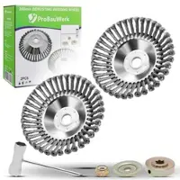 CCLIFE Unkrautbürste Freischneider 38 Bündel 2er Set Wildkrautbürste für Motorsense Rundbürste 200 x 25,4 mm mit Zubehör PROBAUWERK