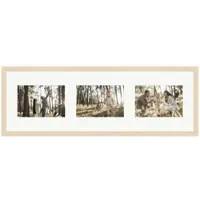 WANDStyle Galerierahmen G950 in Natur-Optik 20 x 60 cm für 3 Bilder im Format 10 x 15 cm