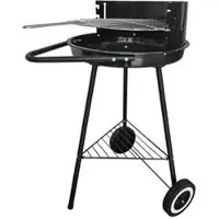 Böttcher-AG Holzkohlegrill 64257, Rundgrill mit Rädern, aus Stahl, Grillfläche Ø 39 cm
