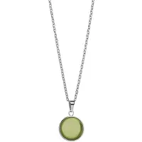 Bering Decent Artic Symphony Green Crystal Steel Necklace 430-155-450