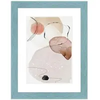 WANDStyle Bilderrahmen H750 aus Massivholz in Blau 29,7 x 42 cm im Stil Landhaus