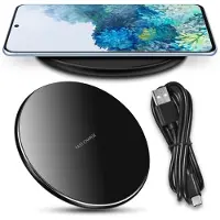 NAUCI Ladestation Wireless Ladematte 15W für Samsung Galaxy S26 S25 Serie Ladestation