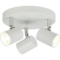 Licht-Erlebnisse Deckenstrahler Metall LED mit Dimmer verstellbar Ø 26 cm rund Weiß 3000 K warmweißes Licht 1050 lm