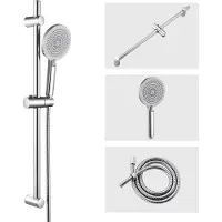 CECIPA Waschtischarmatur Zylindrisch, 304 Edelstahl, PX Schlauch Bleifrei Kalt Warm, , Badarmatur Mischbatterie, Wasserhahn Bad, Wasserhahn Schwarz
