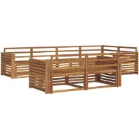 vidaXL Outdoor-Sofagarnitur 7 pcs Natur Massivholz Akazie