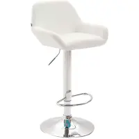 CLP 2er Set Barhocker Braga Kunstleder chrom weiß