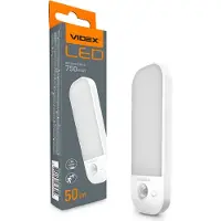 Videxio Wiederaufladbare LED-Leuchte mit Bewegungssensor VL-NL014W-S Schrank Treppen Nachtlicht