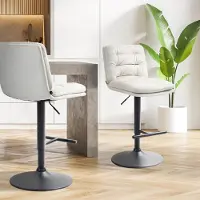 CLP Barhocker Damar Samt schwarz creme