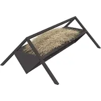 vidaXL Futtertröge für Nutztiere Schwarz 111 x 76 x 38 cm 10 kg