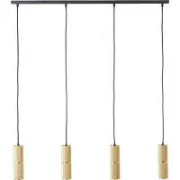Brilliant Pendelleuchte 4-flammig Marty schwarz IP20 GU10 dimmbar LED-Leuchtmittel inklusive und wechselbar