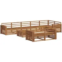 vidaXL Outdoor-Sofagarnitur 9 stk. Natur Massivholz Akazie