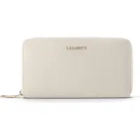 Lazarotti Leder Geldbörse Bologna Leather Zip Around Wallet With 16 Card Slots Cream White creme
