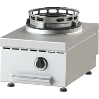 Kbs Gas Wokherd 1 Brenner Tischmodell 13Kw 400x600x300 mm Pilotflamme 3/4 Zoll