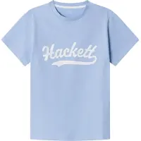 Hackett London für Jungen. HK5000020 Logo Tee blau (K05), Baumwolle, Klassisch, Kurzarm, Kinderbekleidung
