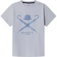 Hackett London für Jungen. HK5000031 Diamond Logo Tee blau (K05), Lässig, Baumwolle, Kurzarm, Kinderbekleidung