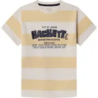 Hackett London für Jungen. HK5000021 T-shirt Festival Stripe pastellgelb (K05), Lässig, Baumwolle, Kurzarm, Kinderbekleidung