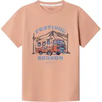 Hackett London für Jungen. HK5000022 Festival Camper T-shirt pfirsich (K07), Lässig, Grün, Baumwolle, Kurzarm, Kinderbekleidung