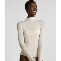 Hunkemoller Super Soft Shirt aus Kaschmir-Mix mit Rollkragen Weiß