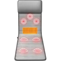 INF Faltbare Massagematte aus Samt für Ganzkörper mit 9 Intensitätsstufen 160x50x10cm