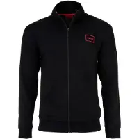 HUGO Relaxed-Fit Jacke aus Stretch-Baumwolle mit eingerahmtem Logo Grösse L