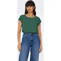 ONLY Kurzarmbluse "ONLVIC – feminines Blusenshirt in lockerer Form" Materialmix, regular fit