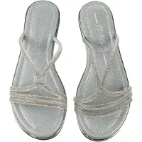 Buffalo Pantolette silber in Gr. 38