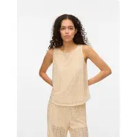 Vero Moda Spitzentop "VMMAYA TANK TOP JRS VO" Materialmix, regular fit