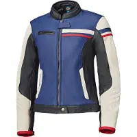 Held Midway Damen Blau Rot Weiß Motorrad Lederjacke Größe 34