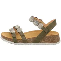 Think Schuhwerk Koak Leder-Riemchensandale, Größe 43, mit Klettverschluss-Riemen und weicher Sohle